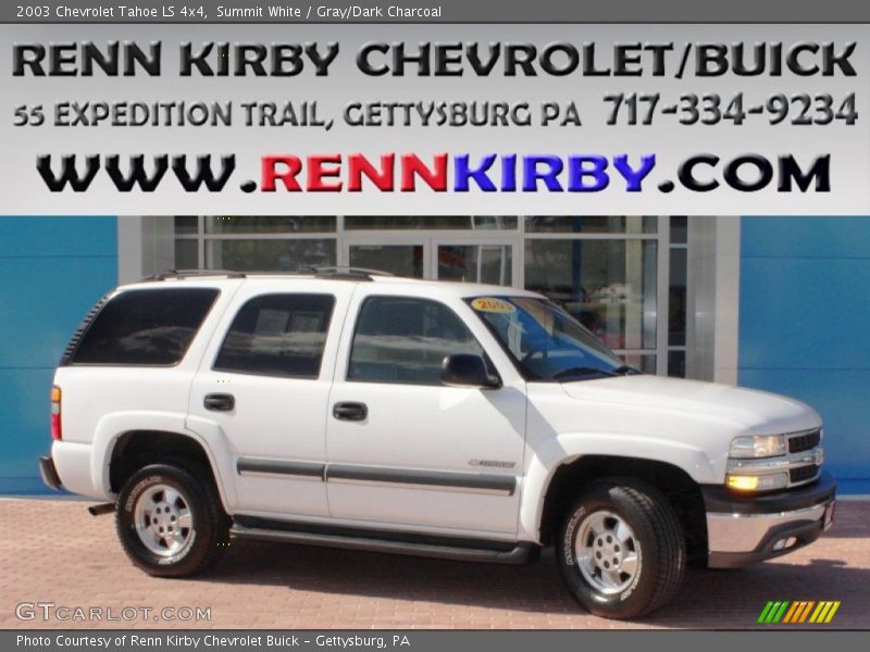 Summit White / Gray/Dark Charcoal 2003 Chevrolet Tahoe LS 4x4