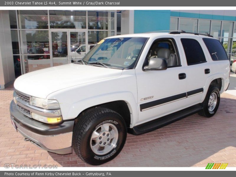 Summit White / Gray/Dark Charcoal 2003 Chevrolet Tahoe LS 4x4