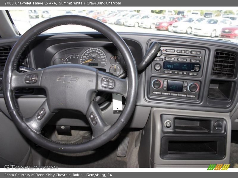 Summit White / Gray/Dark Charcoal 2003 Chevrolet Tahoe LS 4x4