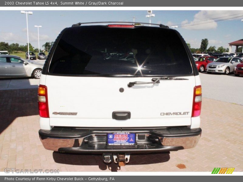 Summit White / Gray/Dark Charcoal 2003 Chevrolet Tahoe LS 4x4