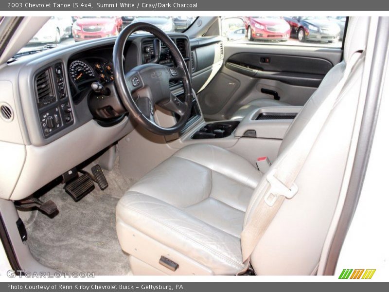 Summit White / Gray/Dark Charcoal 2003 Chevrolet Tahoe LS 4x4