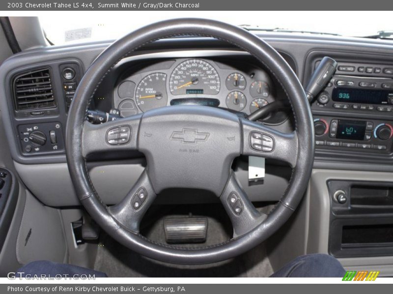 Summit White / Gray/Dark Charcoal 2003 Chevrolet Tahoe LS 4x4