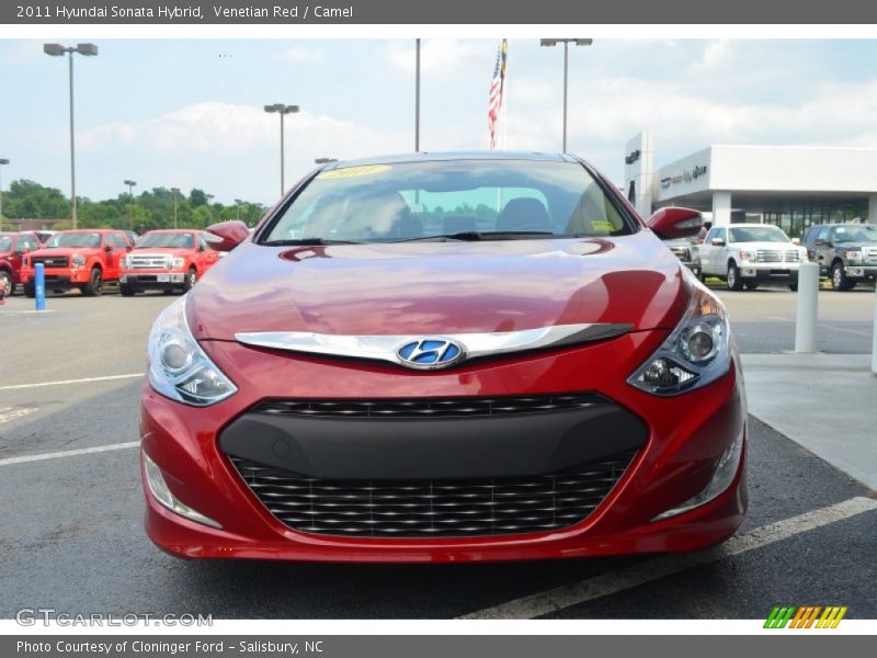 Venetian Red / Camel 2011 Hyundai Sonata Hybrid