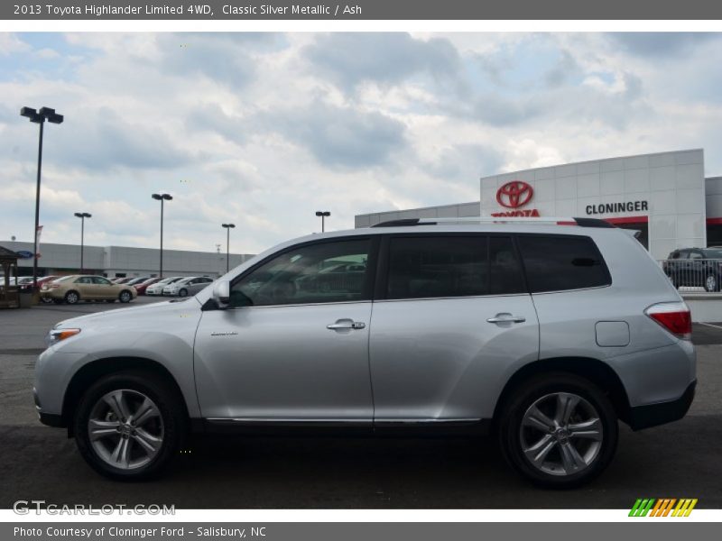 Classic Silver Metallic / Ash 2013 Toyota Highlander Limited 4WD