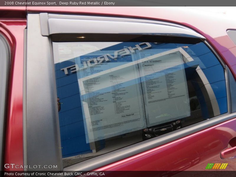 Deep Ruby Red Metallic / Ebony 2008 Chevrolet Equinox Sport