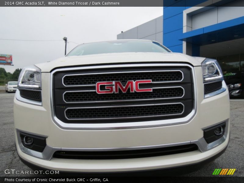 White Diamond Tricoat / Dark Cashmere 2014 GMC Acadia SLT