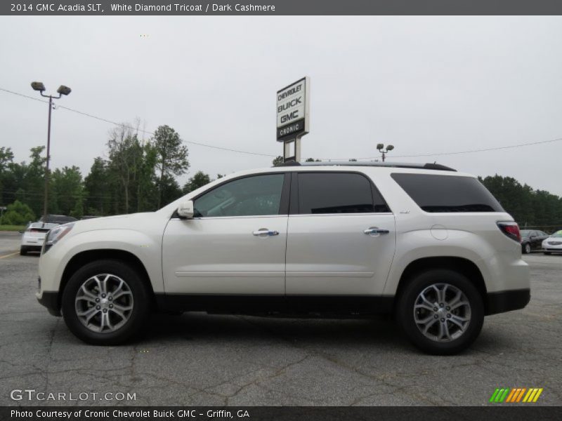 White Diamond Tricoat / Dark Cashmere 2014 GMC Acadia SLT