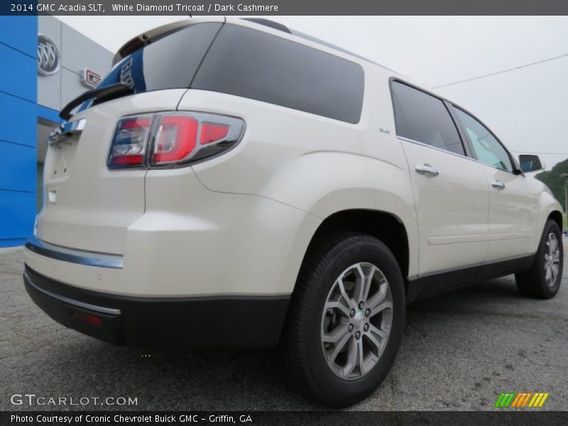 White Diamond Tricoat / Dark Cashmere 2014 GMC Acadia SLT