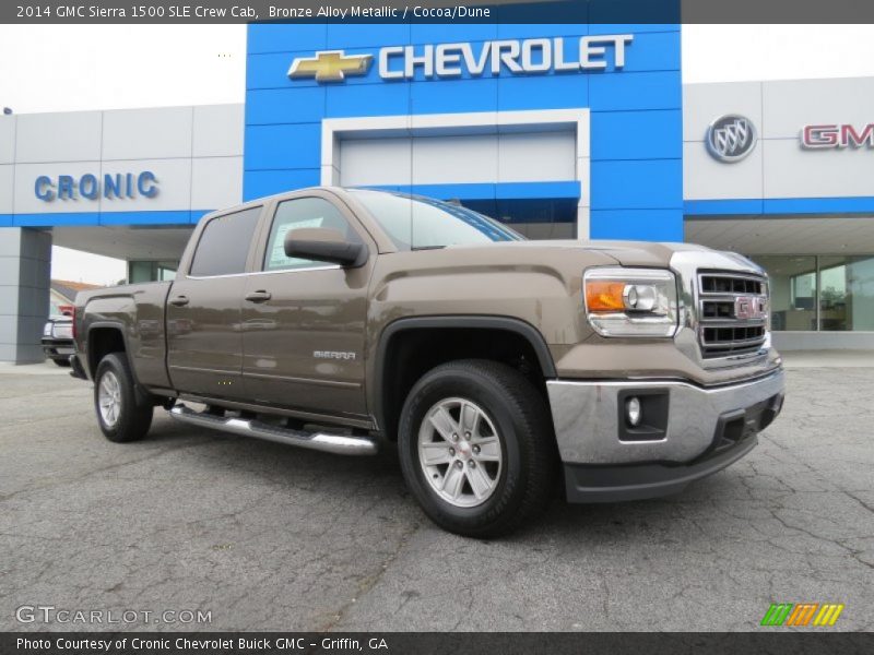 Bronze Alloy Metallic / Cocoa/Dune 2014 GMC Sierra 1500 SLE Crew Cab