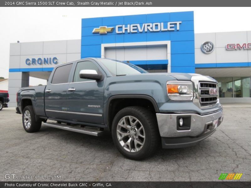 Stealth Gray Metallic / Jet Black/Dark Ash 2014 GMC Sierra 1500 SLT Crew Cab