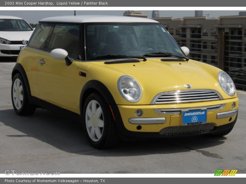 Liquid Yellow / Panther Black 2003 Mini Cooper Hardtop
