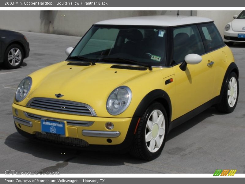 Liquid Yellow / Panther Black 2003 Mini Cooper Hardtop