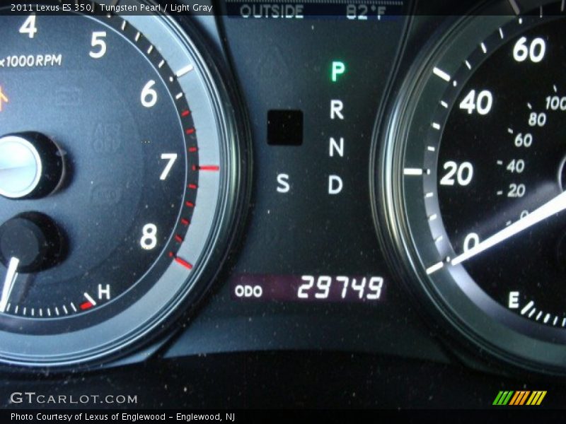 Tungsten Pearl / Light Gray 2011 Lexus ES 350