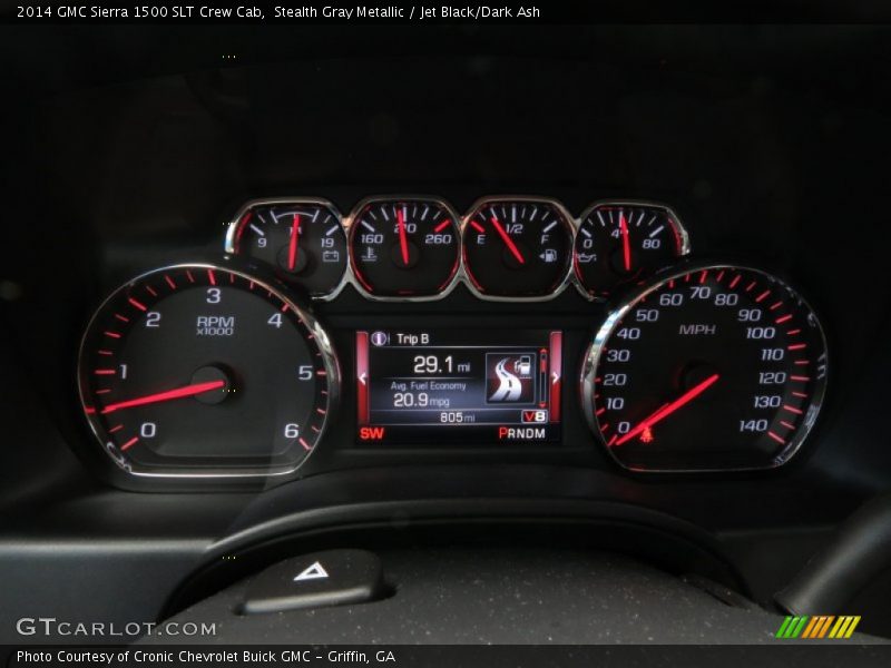 Stealth Gray Metallic / Jet Black/Dark Ash 2014 GMC Sierra 1500 SLT Crew Cab