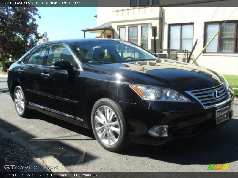 Obsidian Black / Black 2011 Lexus ES 350