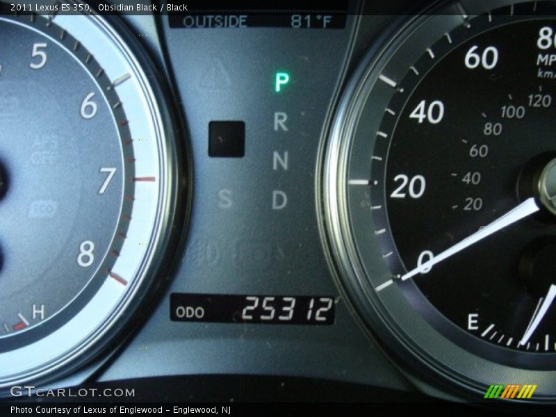 Obsidian Black / Black 2011 Lexus ES 350