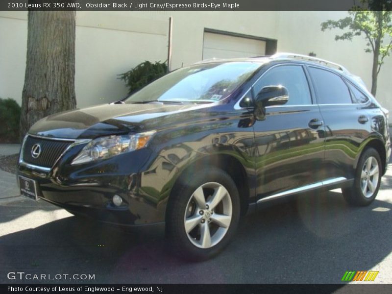 Obsidian Black / Light Gray/Espresso Birds-Eye Maple 2010 Lexus RX 350 AWD