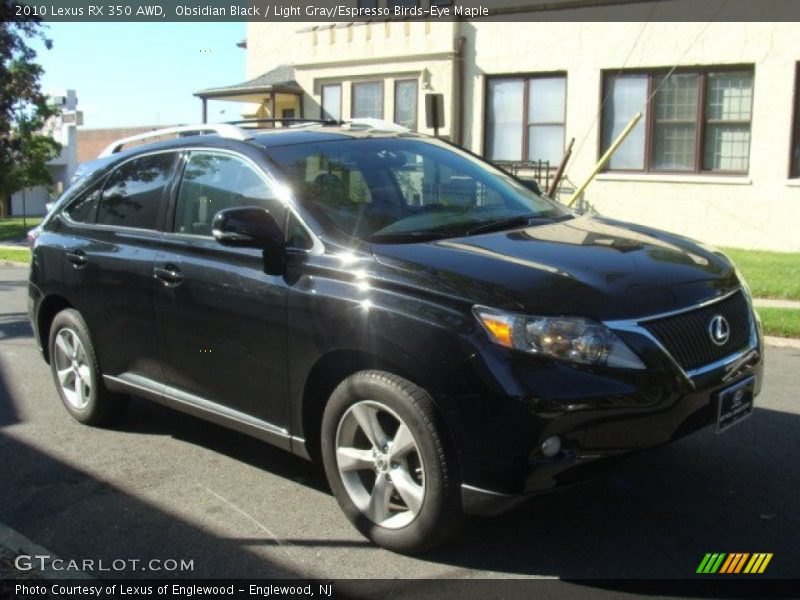 Obsidian Black / Light Gray/Espresso Birds-Eye Maple 2010 Lexus RX 350 AWD