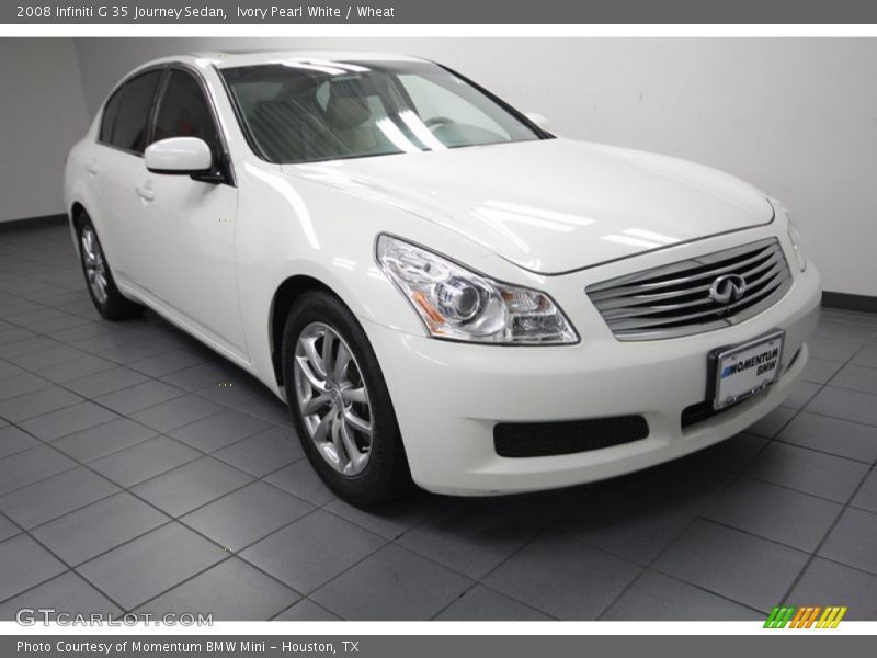 Ivory Pearl White / Wheat 2008 Infiniti G 35 Journey Sedan