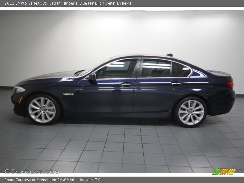 Imperial Blue Metallic / Venetian Beige 2011 BMW 5 Series 535i Sedan