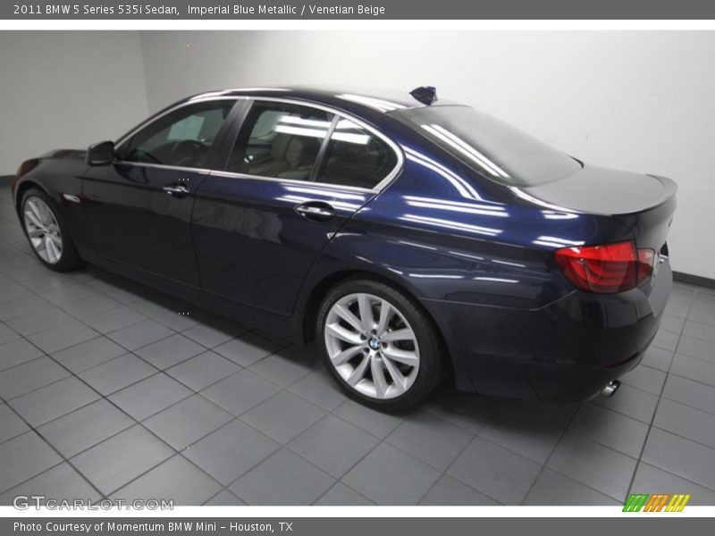 Imperial Blue Metallic / Venetian Beige 2011 BMW 5 Series 535i Sedan
