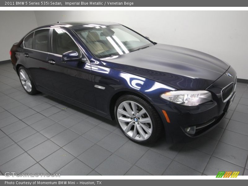 Imperial Blue Metallic / Venetian Beige 2011 BMW 5 Series 535i Sedan