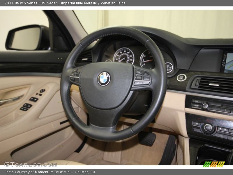 Imperial Blue Metallic / Venetian Beige 2011 BMW 5 Series 535i Sedan