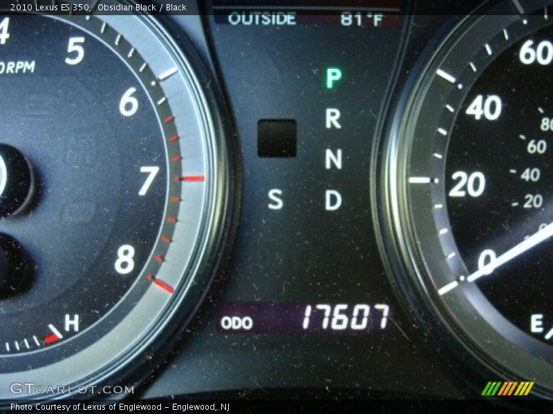 Obsidian Black / Black 2010 Lexus ES 350