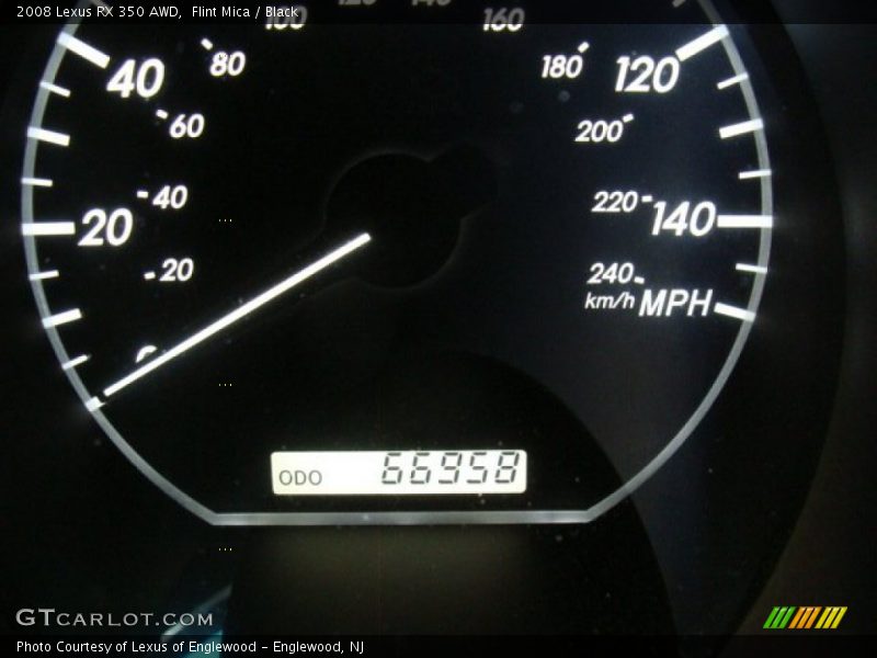 Flint Mica / Black 2008 Lexus RX 350 AWD