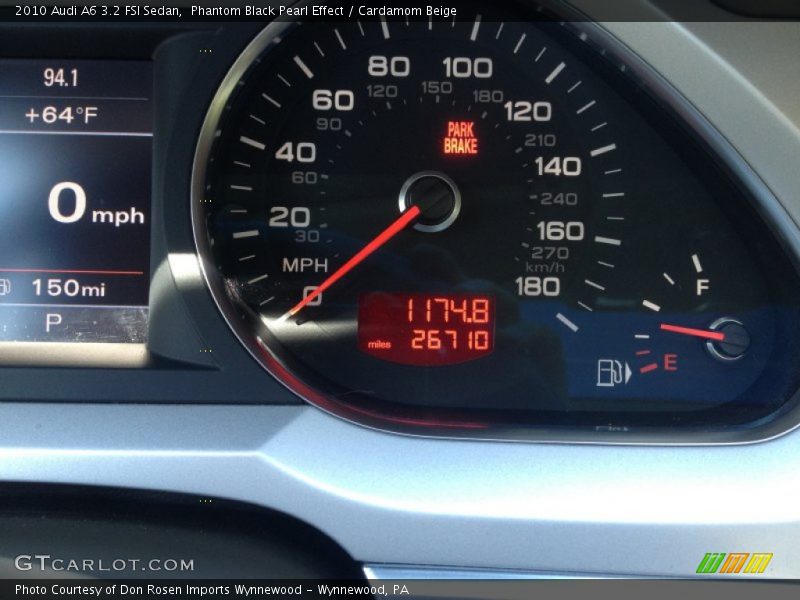 Phantom Black Pearl Effect / Cardamom Beige 2010 Audi A6 3.2 FSI Sedan