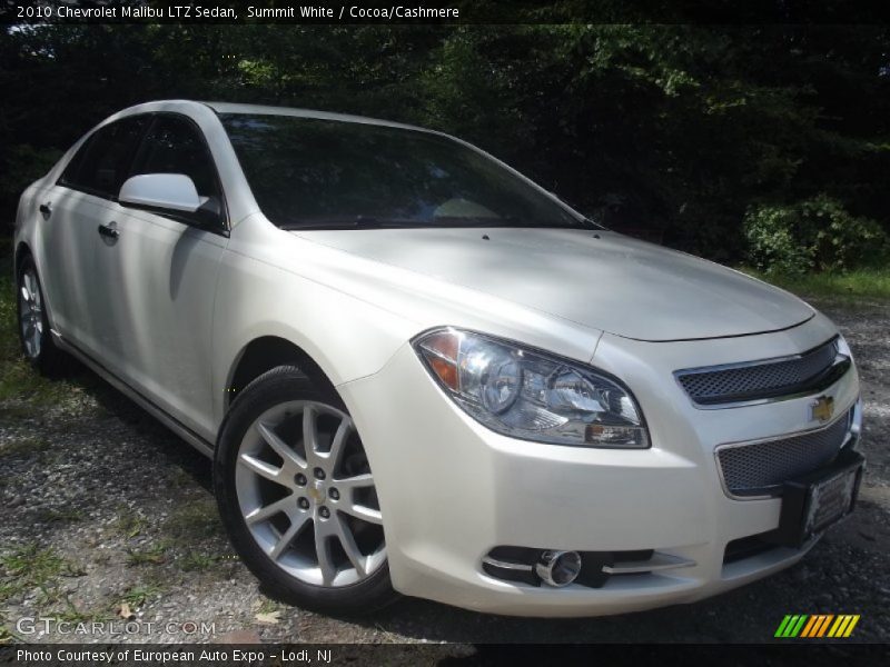 Summit White / Cocoa/Cashmere 2010 Chevrolet Malibu LTZ Sedan