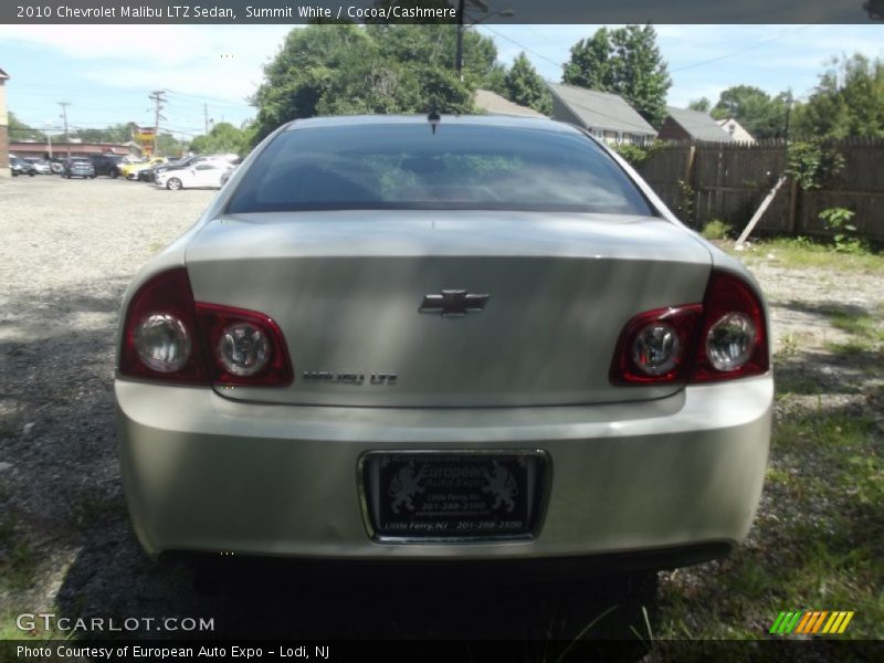 Summit White / Cocoa/Cashmere 2010 Chevrolet Malibu LTZ Sedan