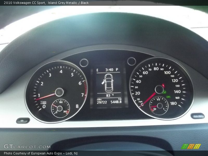 Island Grey Metallic / Black 2010 Volkswagen CC Sport