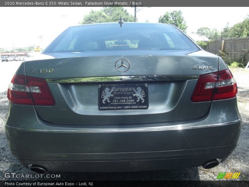 Palladium Silver Metallic / Black 2010 Mercedes-Benz E 350 4Matic Sedan