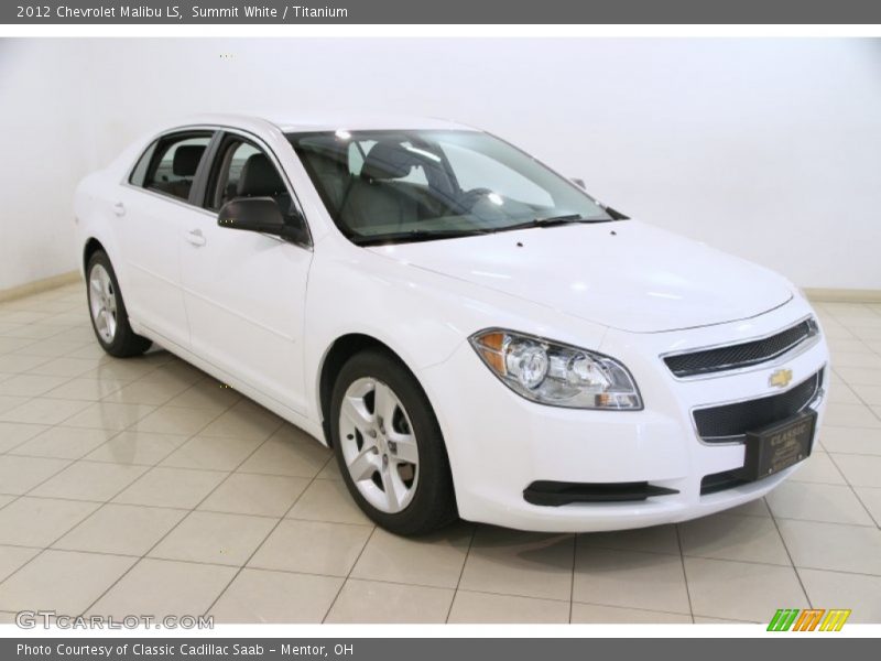 Summit White / Titanium 2012 Chevrolet Malibu LS