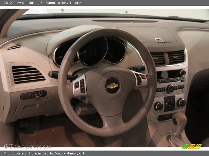 Summit White / Titanium 2012 Chevrolet Malibu LS