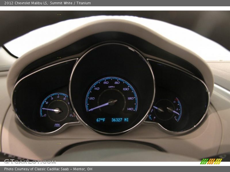 Summit White / Titanium 2012 Chevrolet Malibu LS