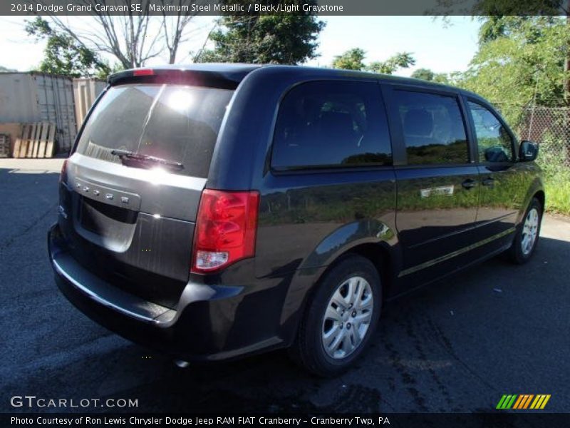 Maximum Steel Metallic / Black/Light Graystone 2014 Dodge Grand Caravan SE