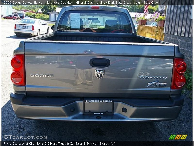 Mineral Gray Metallic / Dark Slate Gray/Medium Slate Gray 2009 Dodge Dakota Big Horn Extended Cab 4x4
