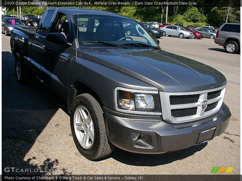 Mineral Gray Metallic / Dark Slate Gray/Medium Slate Gray 2009 Dodge Dakota Big Horn Extended Cab 4x4