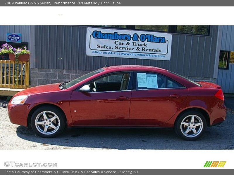 Performance Red Metallic / Light Taupe 2009 Pontiac G6 V6 Sedan