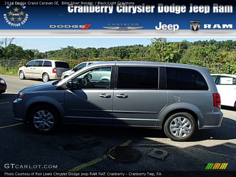 Billet Silver Metallic / Black/Light Graystone 2014 Dodge Grand Caravan SE