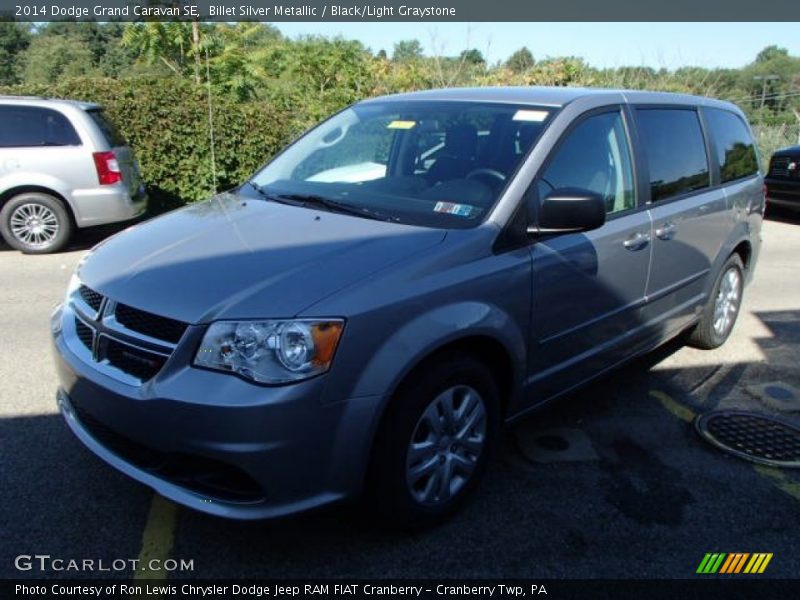 Billet Silver Metallic / Black/Light Graystone 2014 Dodge Grand Caravan SE