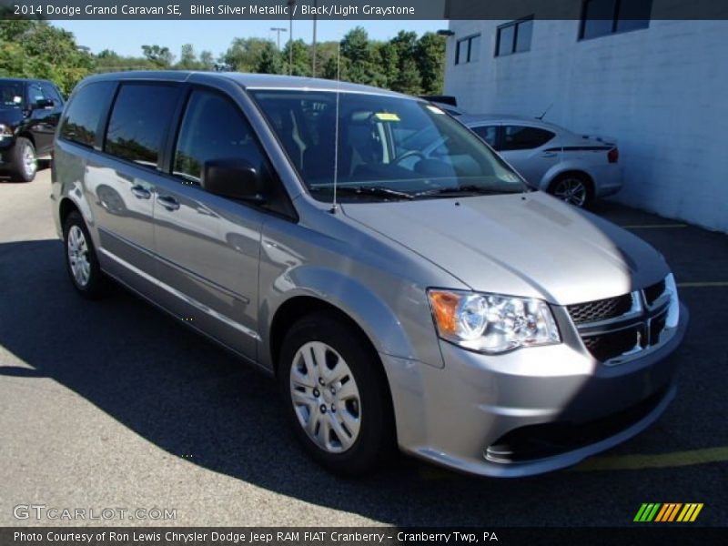 Billet Silver Metallic / Black/Light Graystone 2014 Dodge Grand Caravan SE