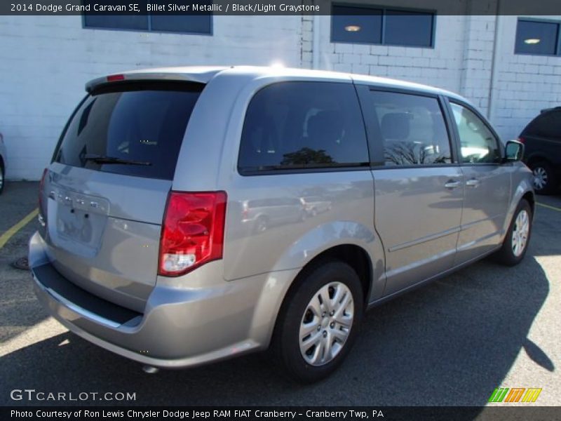 Billet Silver Metallic / Black/Light Graystone 2014 Dodge Grand Caravan SE