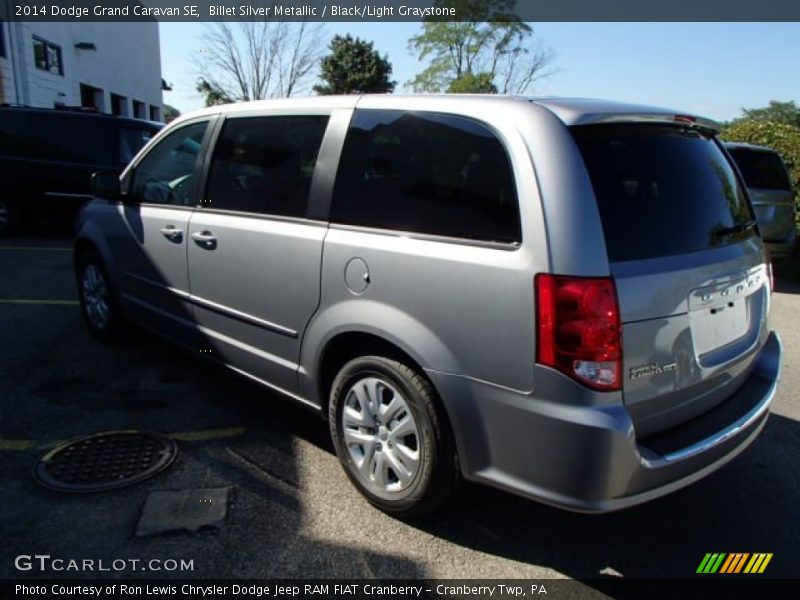 Billet Silver Metallic / Black/Light Graystone 2014 Dodge Grand Caravan SE
