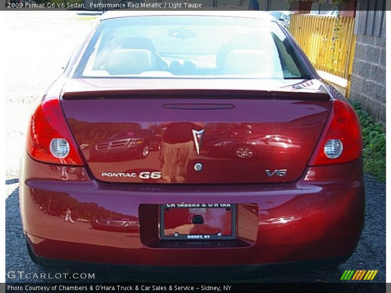 Performance Red Metallic / Light Taupe 2009 Pontiac G6 V6 Sedan