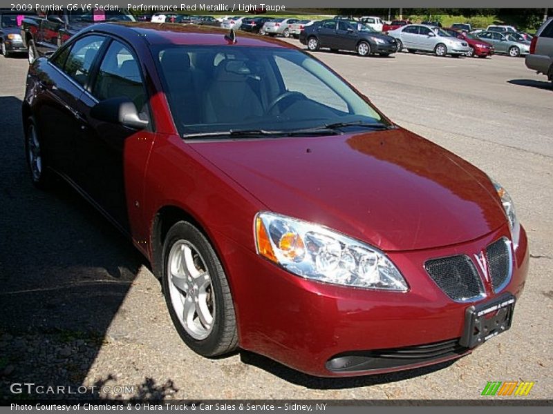 Performance Red Metallic / Light Taupe 2009 Pontiac G6 V6 Sedan