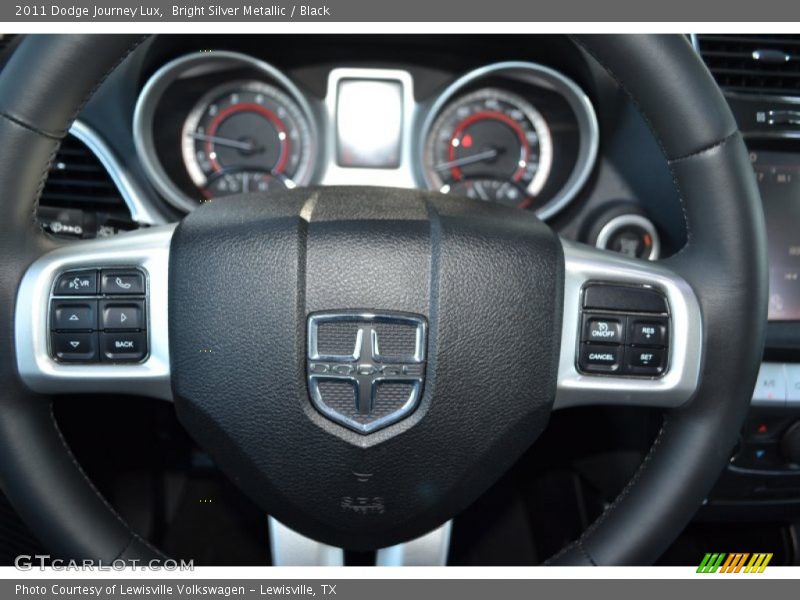 Bright Silver Metallic / Black 2011 Dodge Journey Lux
