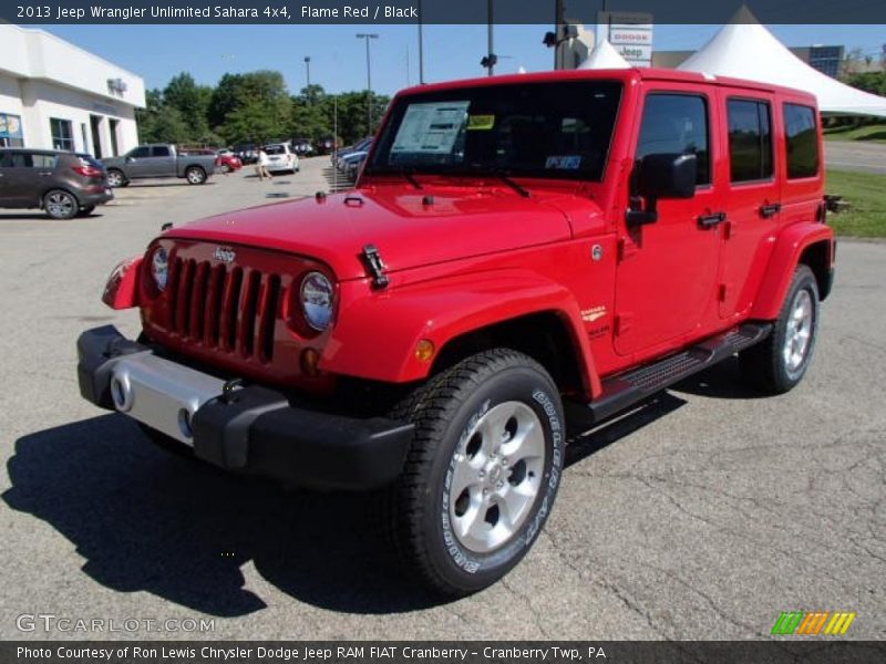 Flame Red / Black 2013 Jeep Wrangler Unlimited Sahara 4x4